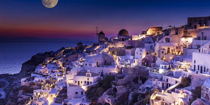 Beautiful-purple-moonlight-Santorini-wallpaper